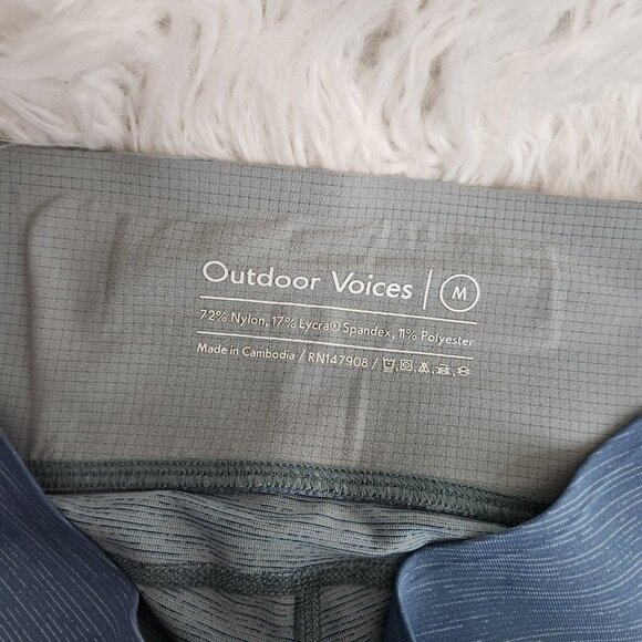 Outdoor Voices Womens‎ Cropped TechSweat Leggings Medium Blue Heather Pull On - Picture 7 of 14